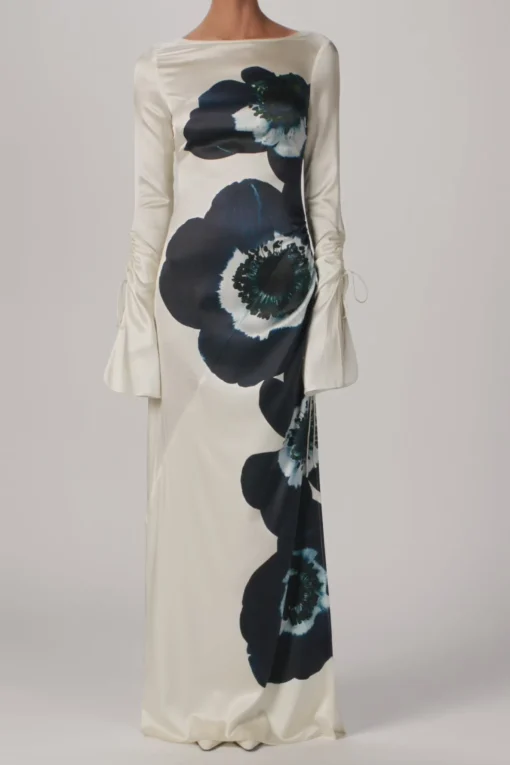 SAME Silk Floral Gown- Bridal | Dresses