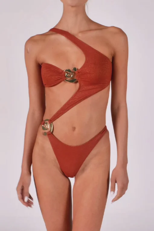 SAME Spiral One Shoulder One Piece-Women Women
